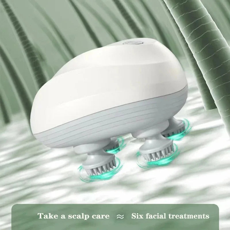 Electric Head Massager USB Rechargeable Scalp Massager Holiday Gift 2026 Deep Tissue Kneading for Neck Back Shoulders