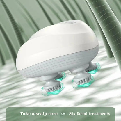 Electric Head Massager USB Rechargeable Scalp Massager Holiday Gift 2026 Deep Tissue Kneading for Neck Back Shoulders