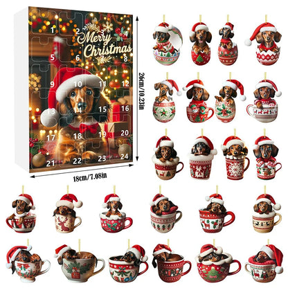 24 Day Advent Calendar With Figure Ornaments