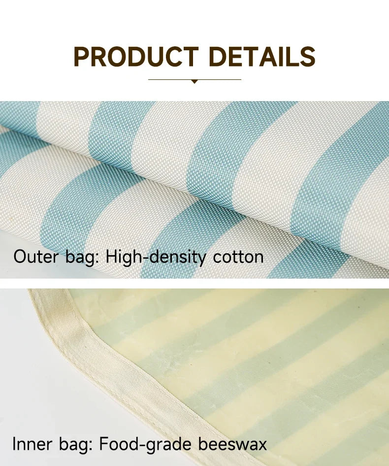 Beeswax Bread Bags 2-Pack Oxford Cloth – Eco-Friendly Reusable Food Storage Fermentation Bags 2026