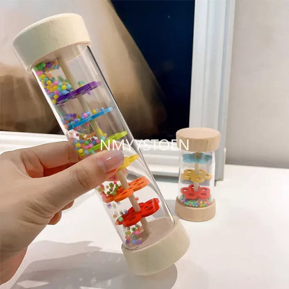 Wooden Rain Sound Pipe Toy - Fun Hourglass Music Shaker for Infants, Early Education Gift, Engaging Simulation Rain Sounds
