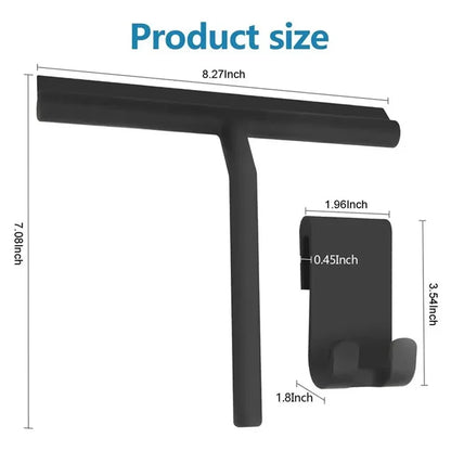 Shower Squeegee Wall Hanger Rubber Blade Bathroom Cleaner
