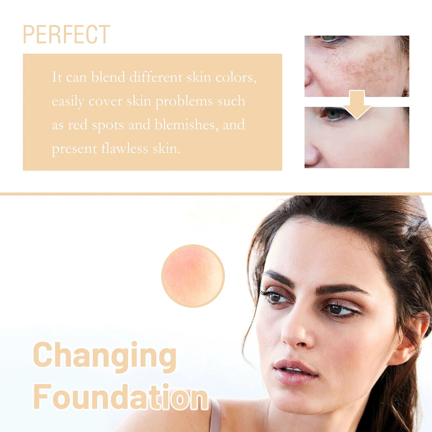 Color-Changing Foundation SPF15 – Hydrating, Waterproof, Long-Lasting Liquid Coverage 2026