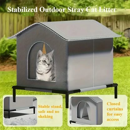 Cat House Waterproof Winter Warm Shelter Foldable Outdoor Pet Cave Bed For Cats And Small Dogs
