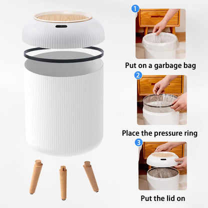 Automatic Trash Can Small Plastic Motion Sensor Bin - Smart Home Waste Container, Hands Free Hygiene 2025