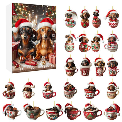 24 Day Advent Calendar With Figure Ornaments