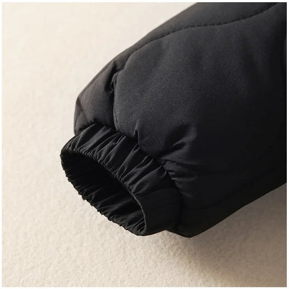 Side view of baby fleece lined hooded winter onesie