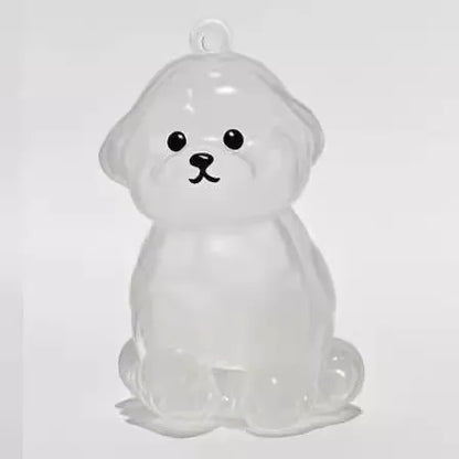 Dog Hair Keepsake Keychain Pendant Clear Resin Charm
