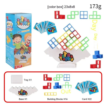 Colorful Balance Stacking Game - Fun Tetra Tower Puzzle for Kids & Adults, Perfect for Family Game Night & Gifts
