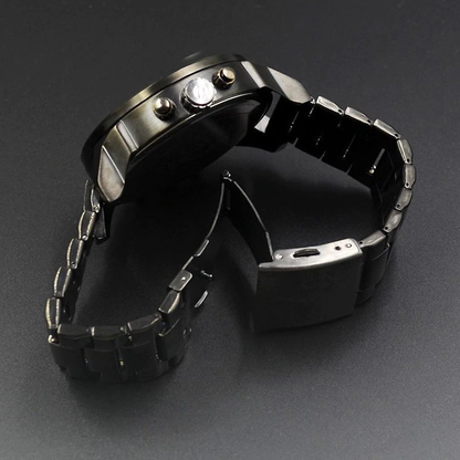 Sleek men's chronograph watch – sophisticated design, stainless steel, for business occasions