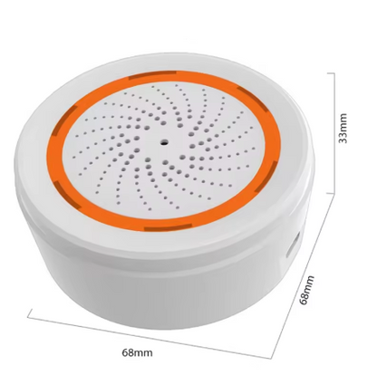 Tuya Zigbee Smart Siren Alarm with Strobe Alerts USB Power Supply for Home Security