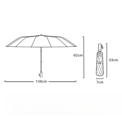 Fully Automatic 24-Bone Umbrella for All Weather Protection