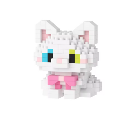 Mini Cute Pet Cat Building Block Set - Educational Toy for Kids and Adults, City Cartoon Animal Design