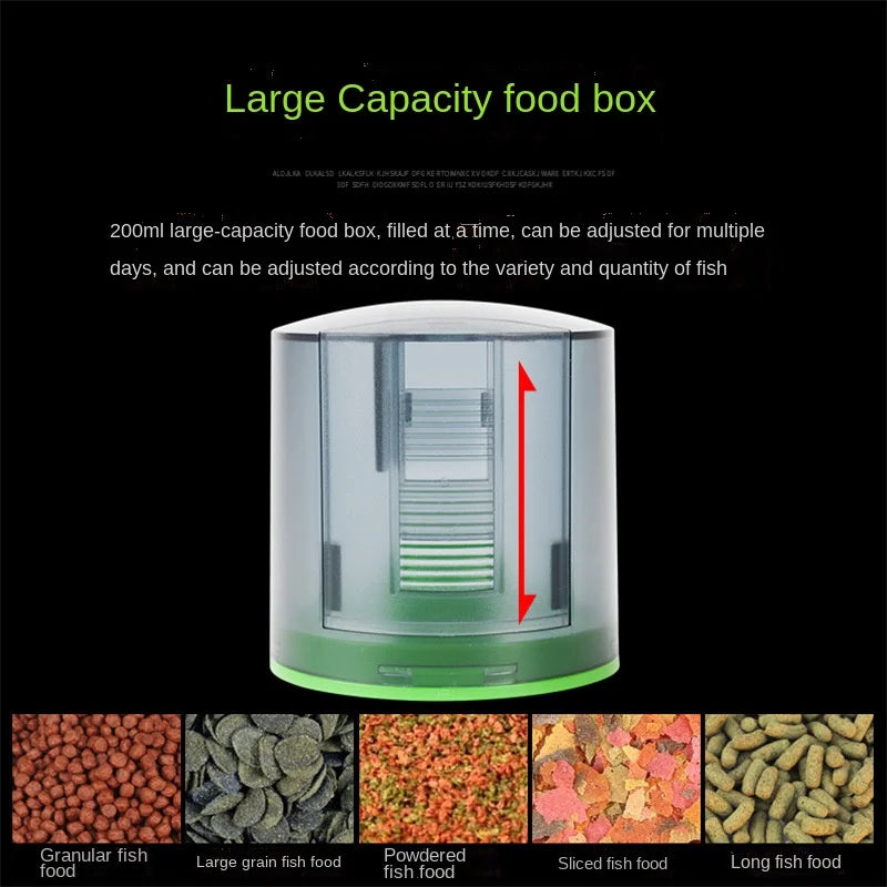 Automatic Fish Feeder 200g Reservoir Plastic Aquarium Feeder Fall 2025 Timed Hands Free Feeding