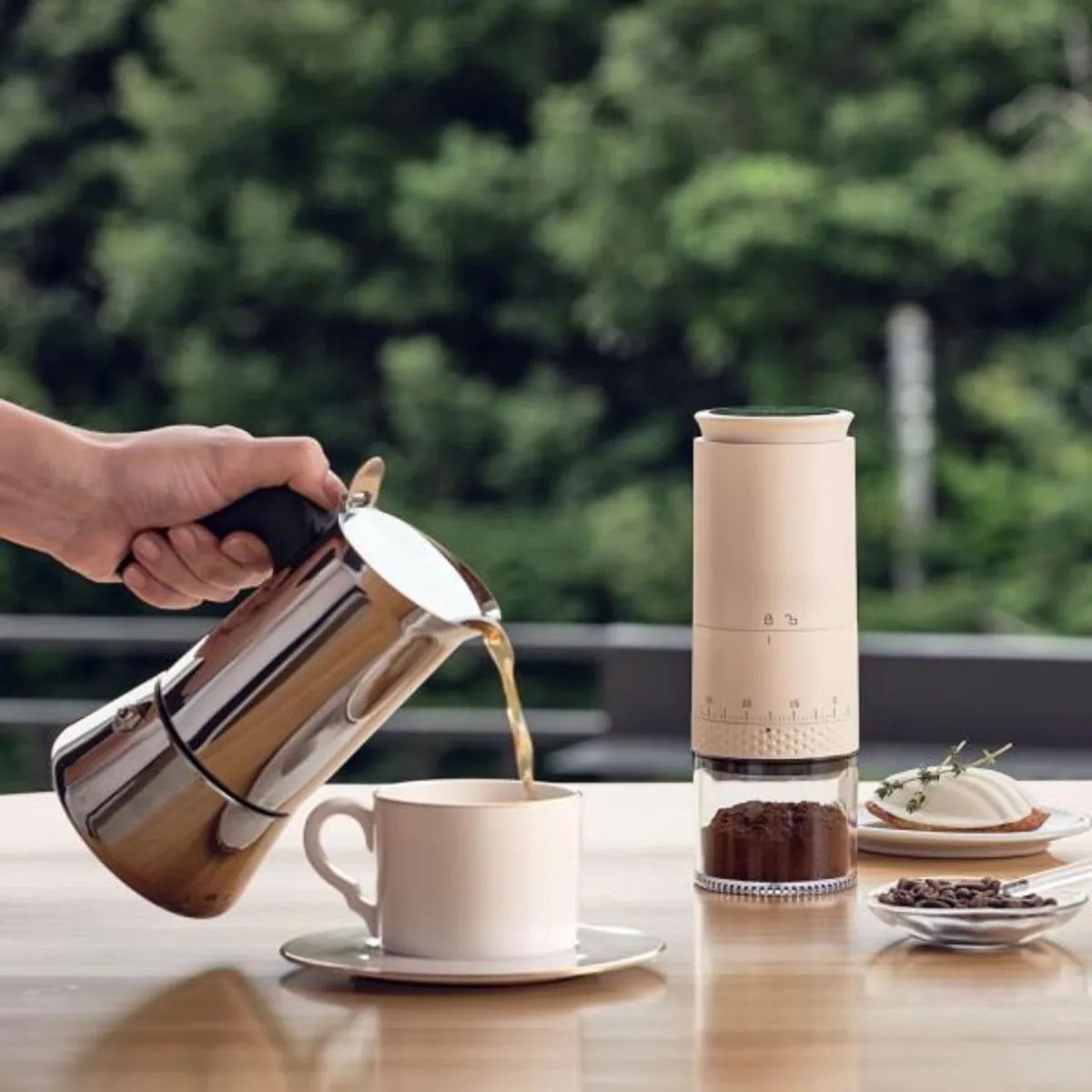 Coffee Grinder Rechargeable 1500mAh Portable Electric Burr Grinder Travel Home Fall 2025 Precision Grind