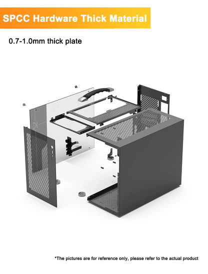 Mini ITX PC Case Transparent Side 240mm Water Cooling