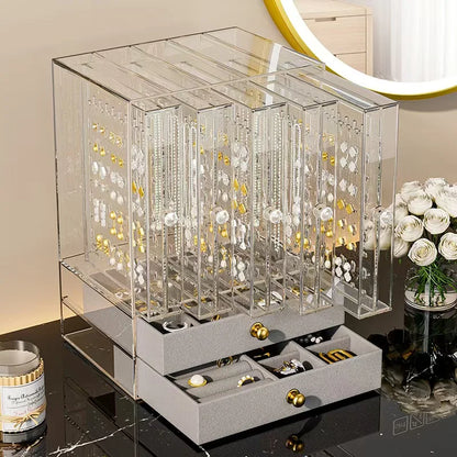 Jewelry Organizer 7-Layer Transparent Drawer Box High Capacity Storage Earrings Necklaces Rings Case Holiday Gifts 2026