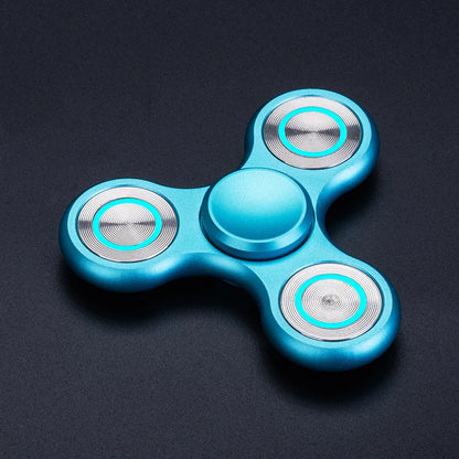 Fidget Spinner Luminous Metal Triangle EDC Desk Focus Toy
