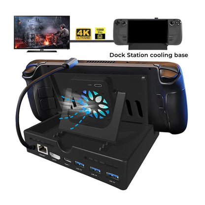 Steam Deck Clear Cooling Back Cover With Stand Bracket