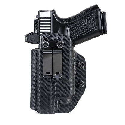 IWB Kydex Holster - TLR-8 Light Compatible, Inside Waistband Concealed Carry, 19 19X 23 25 32 44 45 Compatible