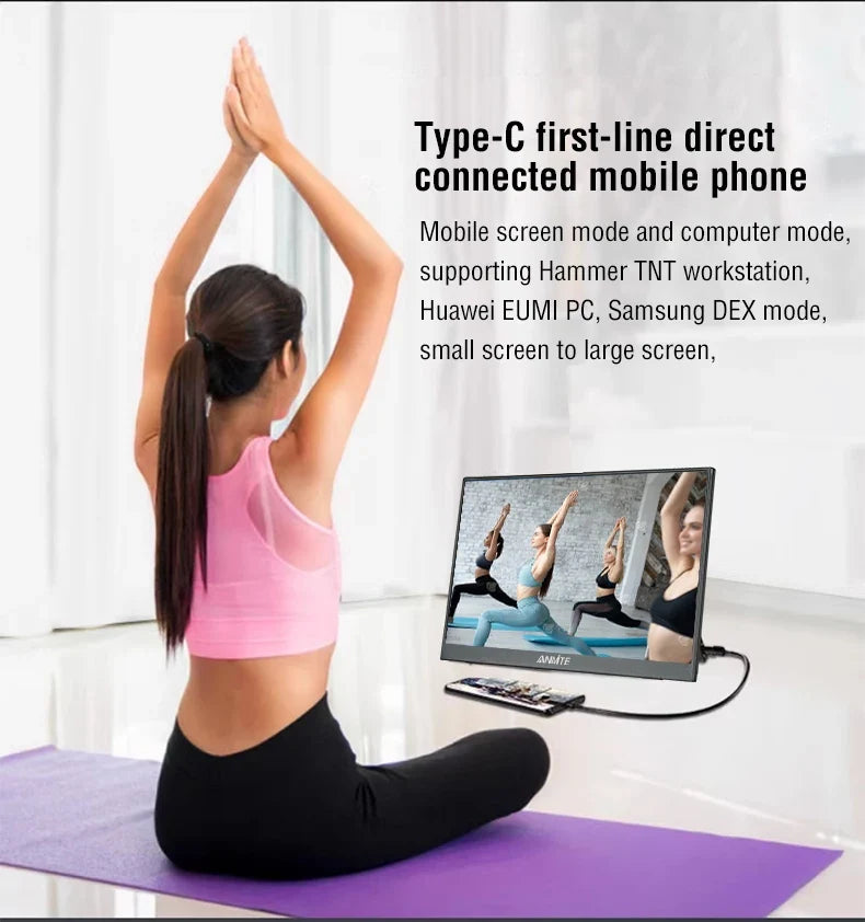 Portable 15.6 Inch Touch Monitor 1080p HDR Gaming On The Go