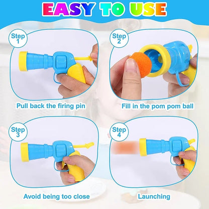 Cat Toys Interactive Launch Toy for Kittens - Plush Ball Shooter Pet Supplies