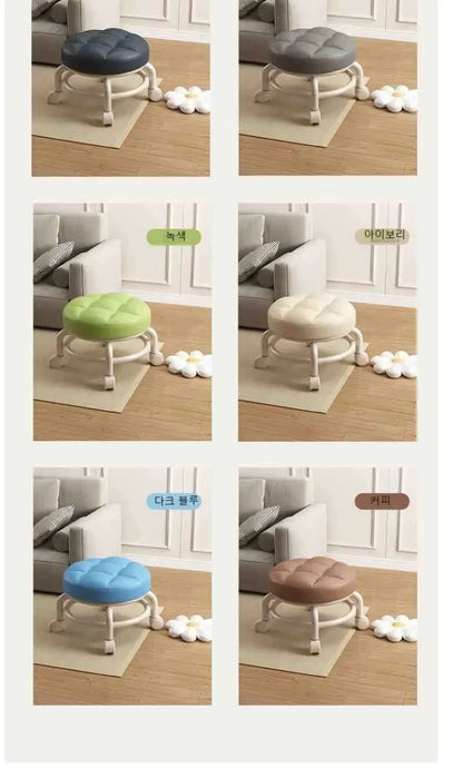 Rolling Child Stool Multi Functional Shoe Changing Seat