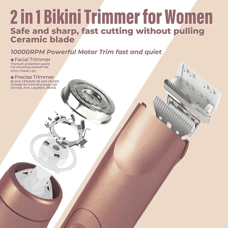 Electric Shaver For Body Hair 2 In 1 Dual Head Personal Groomer Underarm And Leg Hair Removal TikTok Viral Fall 2026
