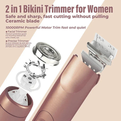 Electric Shaver For Body Hair 2 In 1 Dual Head Personal Groomer Underarm And Leg Hair Removal TikTok Viral Fall 2026