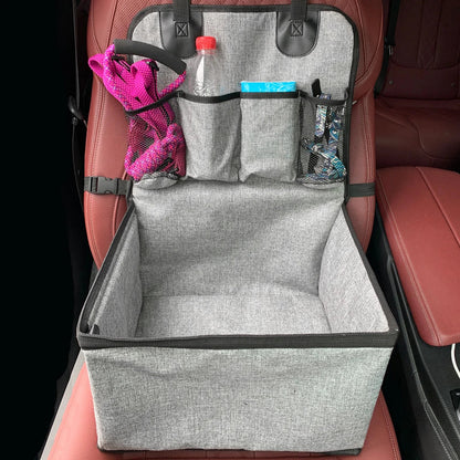 Dog Car Seat - Puppy Booster Seat for Front Seat, Storage Pockets for Small to Medium Dogs