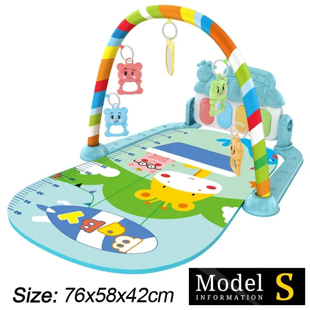 Baby Play Gym Piano Activity Mat With Hanging Toys Newborn Early Education Fall 2025 Sensory Motor Skill Gift