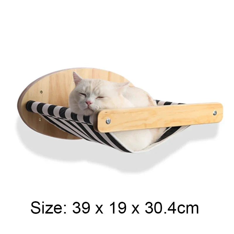 Cat Tree Wall Mounted Hammock Set Vertical Climbing Cat Furniture Fall 2025 Space Saving Scratching Playground