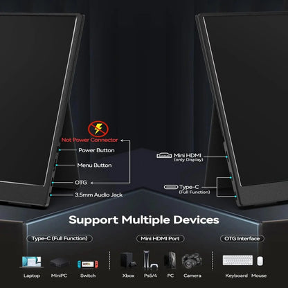 OLED 13.3 Inch Portable Monitor 1ms HDR 100 Percent DCI P3
