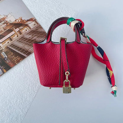 1+1 Free Birkin Inspired Mini Hand Bag - Basket Bag Charm