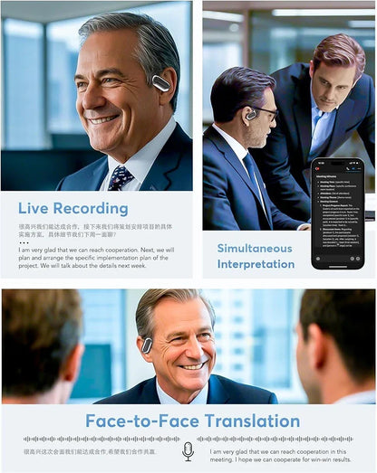AI Real Time Translator Earbuds 144 Languages ANC Business
