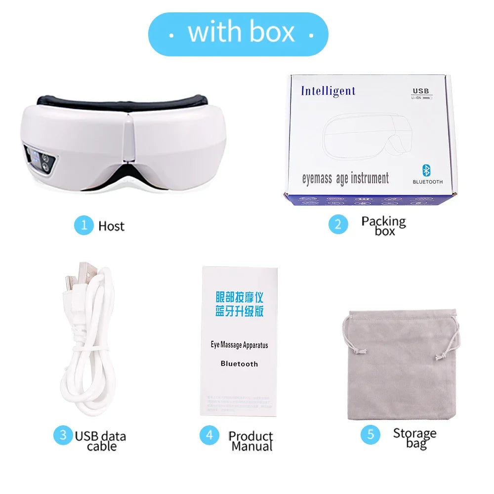 Eye Massager Medium Airbag Compression Bluetooth Music Sleep Aid AI Trending 2026 Wellness Gift