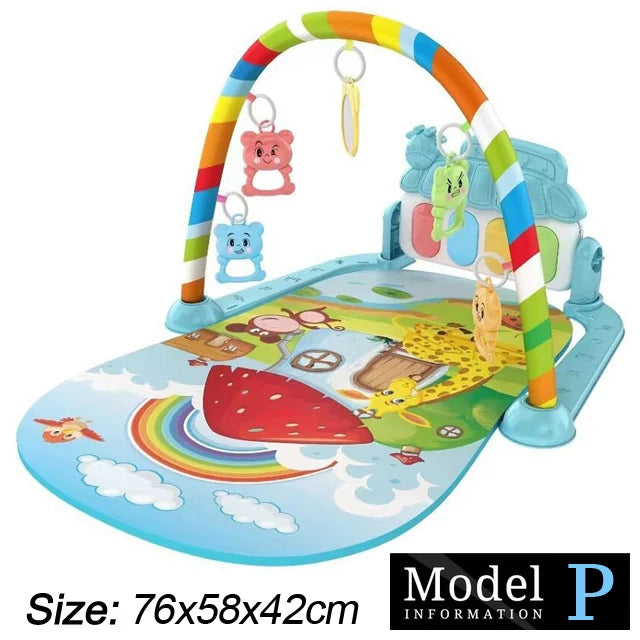 Baby Play Gym Piano Activity Mat With Hanging Toys Newborn Early Education Fall 2025 Sensory Motor Skill Gift