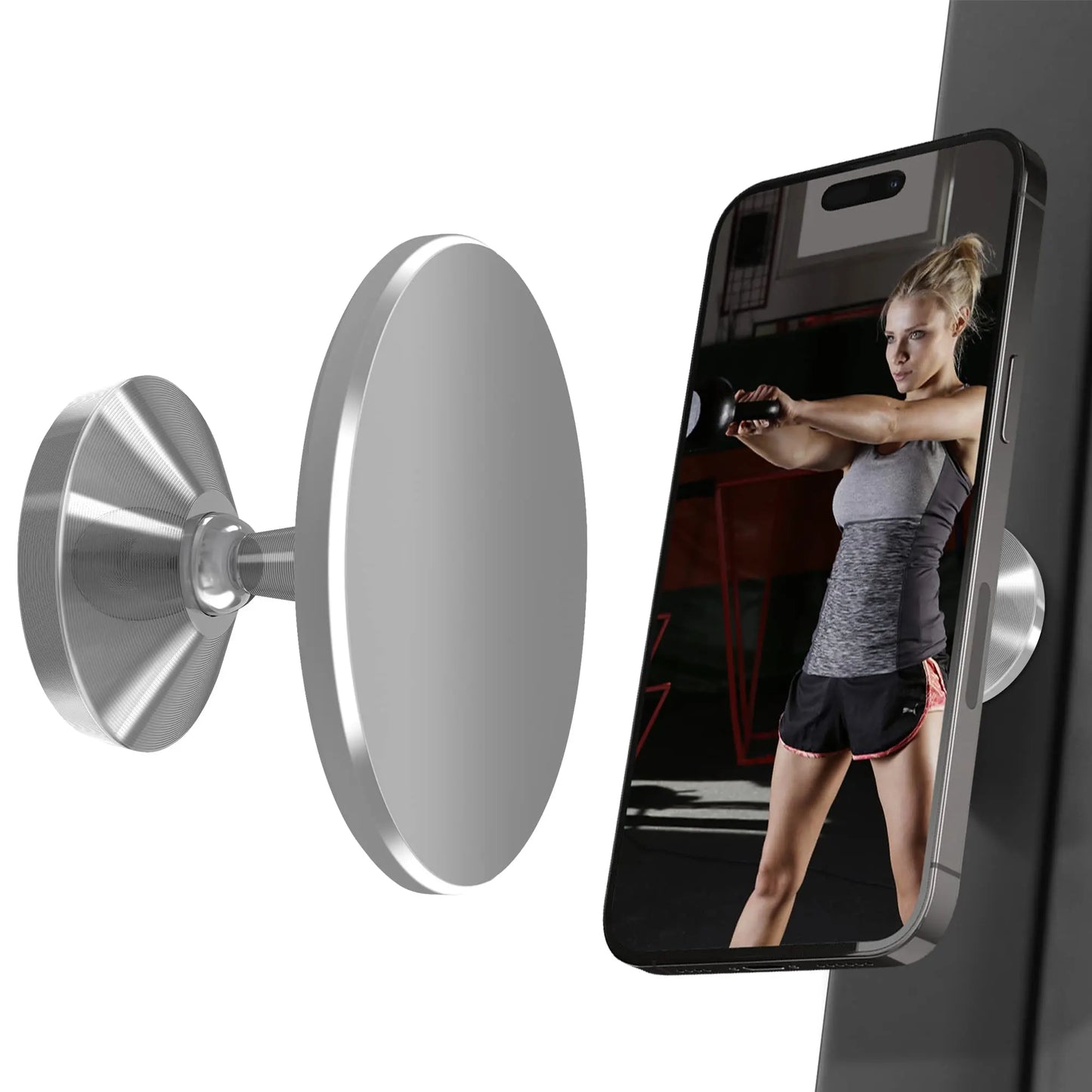 Magnetic Gym Phone Holder & Accessories - Hands-Free Workout Mount
