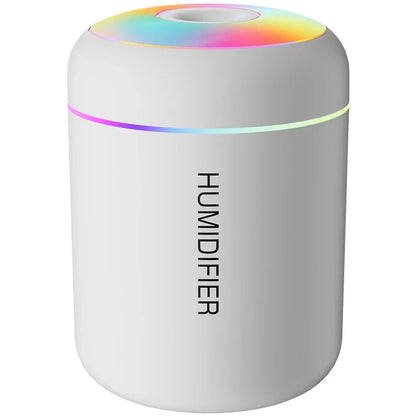 180ML Mini USB Aroma Diffuser - Electric Humidifier for Home, Car & Bedroom, Essential Oil Purifier with Mist Lights