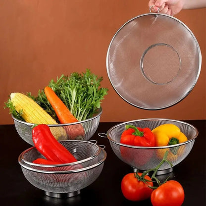 Mesh Colander Fine Mesh Strainer Kitchen Drain Basket For Rinsing Fruits And Rice Fall 2026 Kitchen Trend