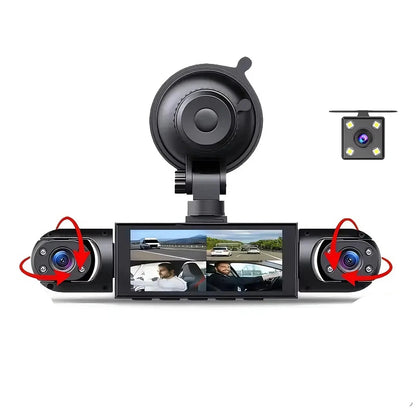 Dash Cam 4 Channel Car DVR – Front/Rear/Inside Cameras, Full HD 1080p Night Vision, Loop Recording Fall 2026