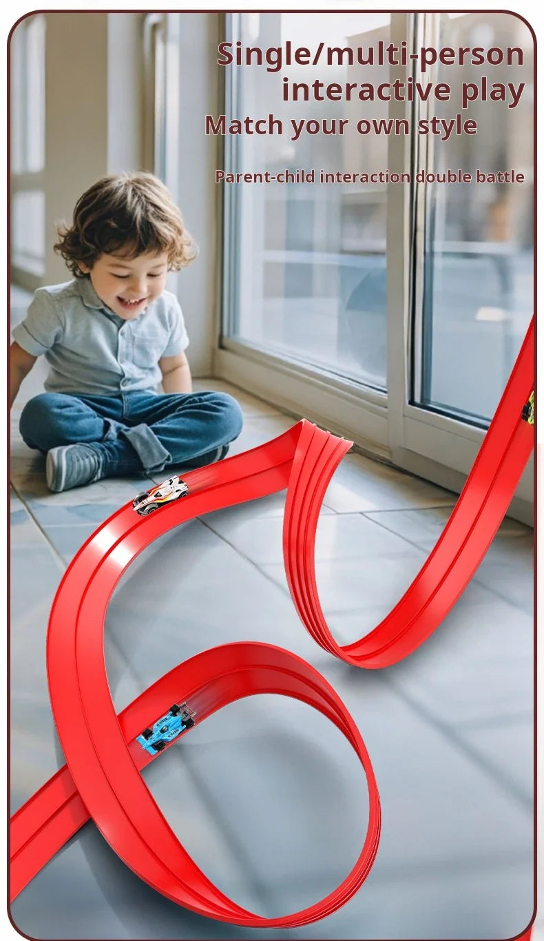 Flexible DIY Double Race Track Set Compatible 1/64 Cars – Kids Ramp Toy Back to School 2026