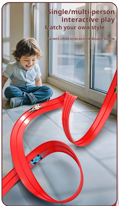 Flexible DIY Double Race Track Set Compatible 1/64 Cars – Kids Ramp Toy Back to School 2026