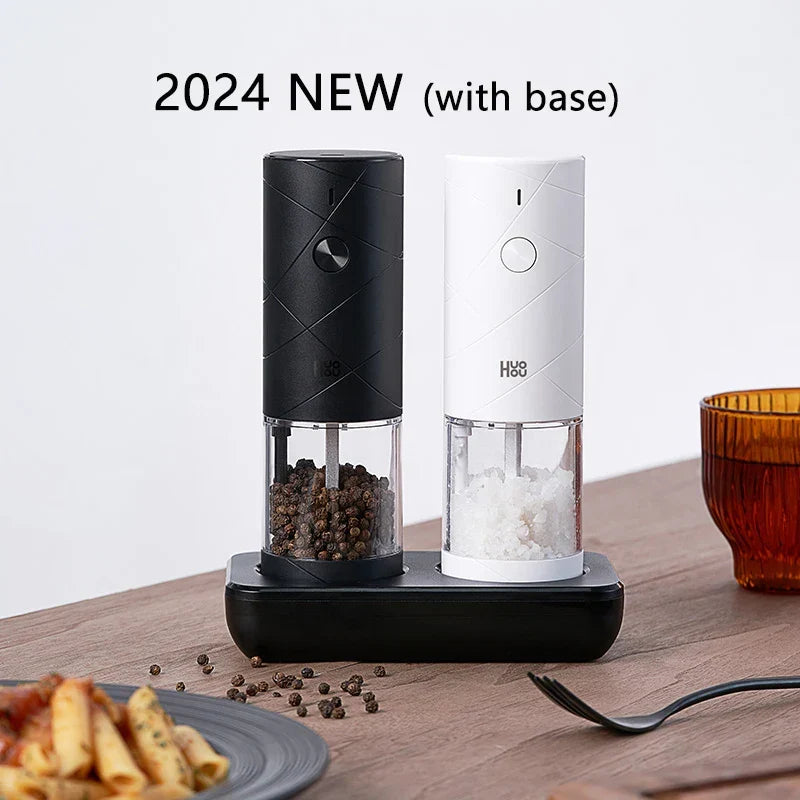 Electric Pepper Grinder Set With LED Light, 2Pc Salt And Spice Mill, 6 Grind Modes, Holiday 2025 Gift