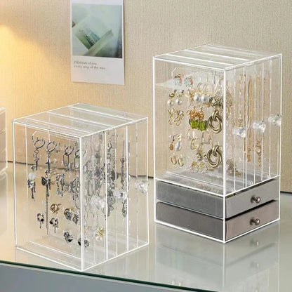 Clear Acrylic Jewelry Display Case With Drawers, Necklace And Earring Organizer, Holiday Gifts 2026 Gift Ready
