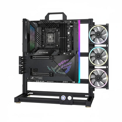 Open Frame Aluminum PC Case Rack EATX Water Cooling