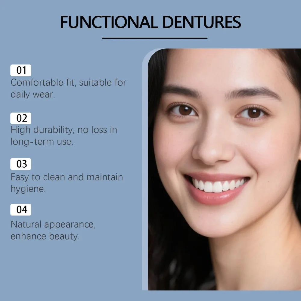 Soft Silicone Temporary Dentures Full Set – Safe, Easy Fit, Instant Smile Restoration 2026