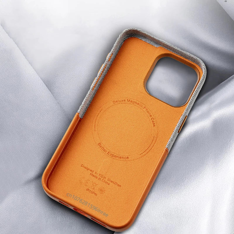 Card Holder MagSafe Leather Phone Case for iPhone 16 15Pro Max Wireless Charging Cover