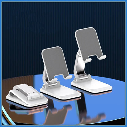 Foldable Aluminum Mobile Phone & Tablet Stand - Ergonomic Desk Holder for iPad, iPhone, Adnroid Accessories
