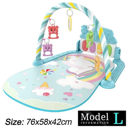 Baby Play Gym Piano Activity Mat With Hanging Toys Newborn Early Education Fall 2025 Sensory Motor Skill Gift